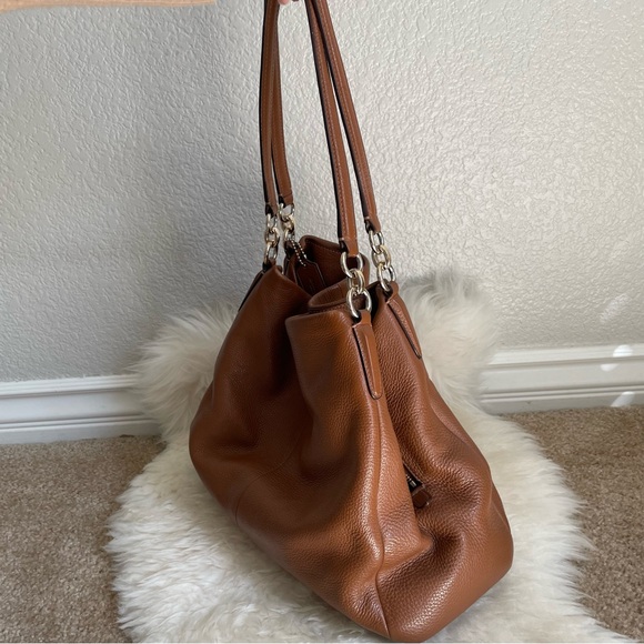 Coach Camel Brown Triple Compartment Purse - Picture 2 of 11